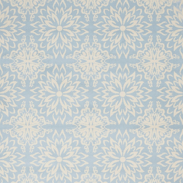 Homeroots 6' X 9' Light Blue Floral Power Loom Area Rug  Polypropylene 522214