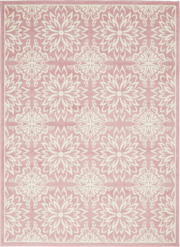 Homeroots 6' X 9' Pink Floral Power Loom Area Rug  Polypropylene 522218