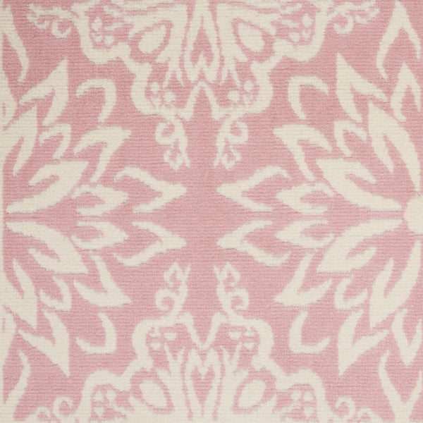 HomeRoots 6' Pink Floral Power Loom Area Rug - Timeless Charm for Living Spaces with Soft Elegance and Durability 6' X 9' Rectangle 522218