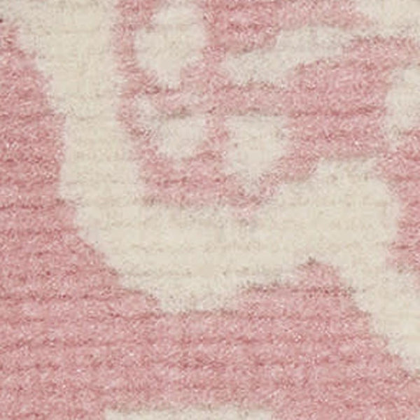 HomeRoots 6' Pink Floral Power Loom Area Rug - Timeless Charm for Living Spaces with Soft Elegance and Durability 6' X 9' Rectangle 522218