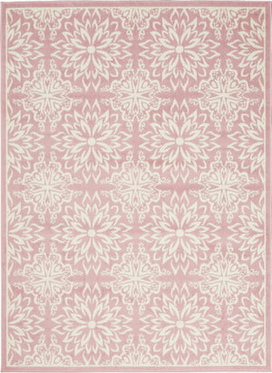 Homeroots 6' X 9' Pink Floral Power Loom Area Rug  Polypropylene 522218