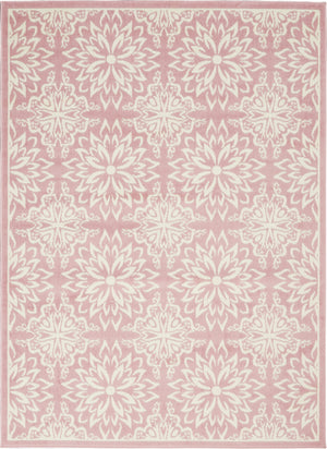 Homeroots 5' X 7' Pink Floral Power Loom Area Rug  Polypropylene 522220