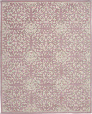 Homeroots 8' X 10' Pink Floral Power Loom Area Rug  Polypropylene 522221