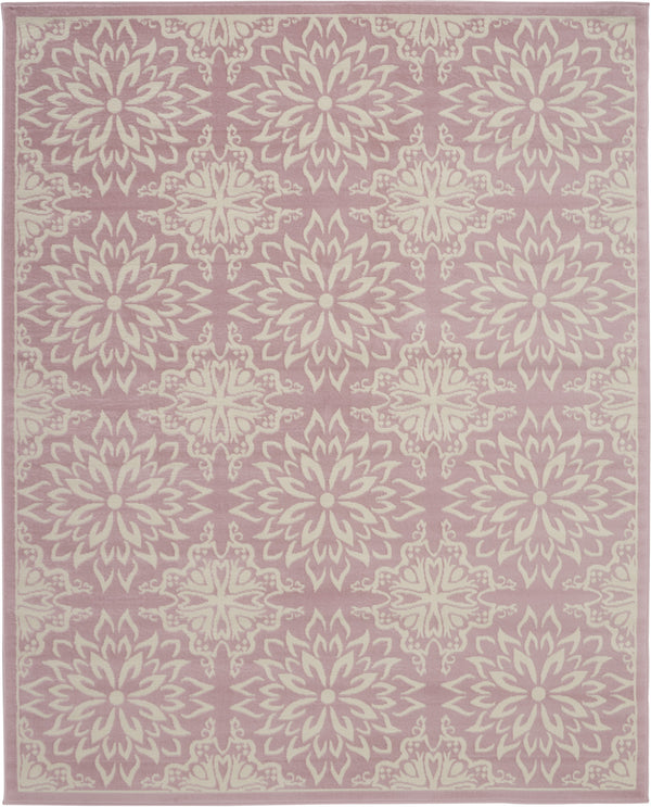 Homeroots 8' X 10' Pink Floral Power Loom Area Rug  Polypropylene 522221