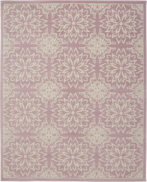 Homeroots 8' X 10' Pink Floral Power Loom Area Rug  Polypropylene 522221