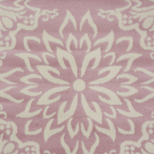 HomeRoots 6' Pink Floral Power Loom Area Rug - Timeless Charm for Living Spaces with Soft Elegance and Durability 8' X 10' Rectangle 522221