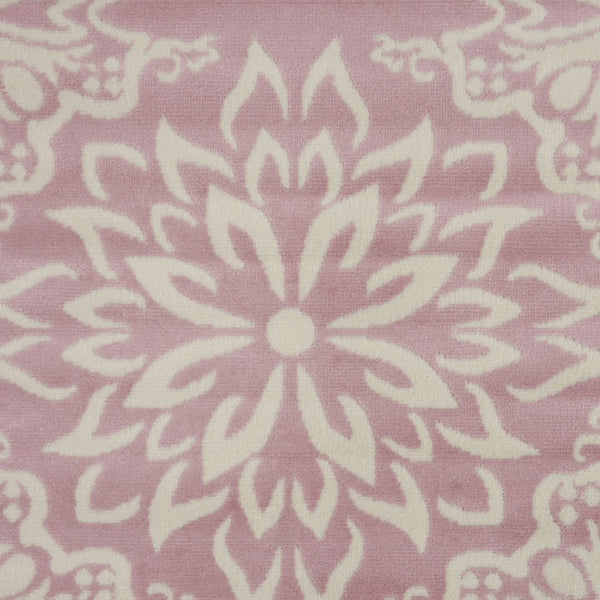 HomeRoots 6' Pink Floral Power Loom Area Rug - Timeless Charm for Living Spaces with Soft Elegance and Durability 8' X 10' Rectangle 522221