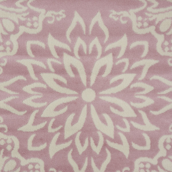 Homeroots 8' X 10' Pink Floral Power Loom Area Rug  Polypropylene 522221