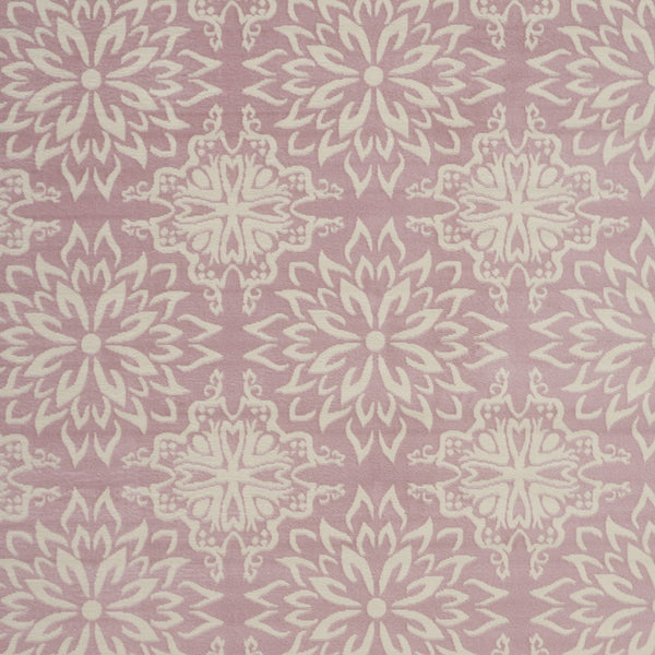 Homeroots 8' X 10' Pink Floral Power Loom Area Rug  Polypropylene 522221