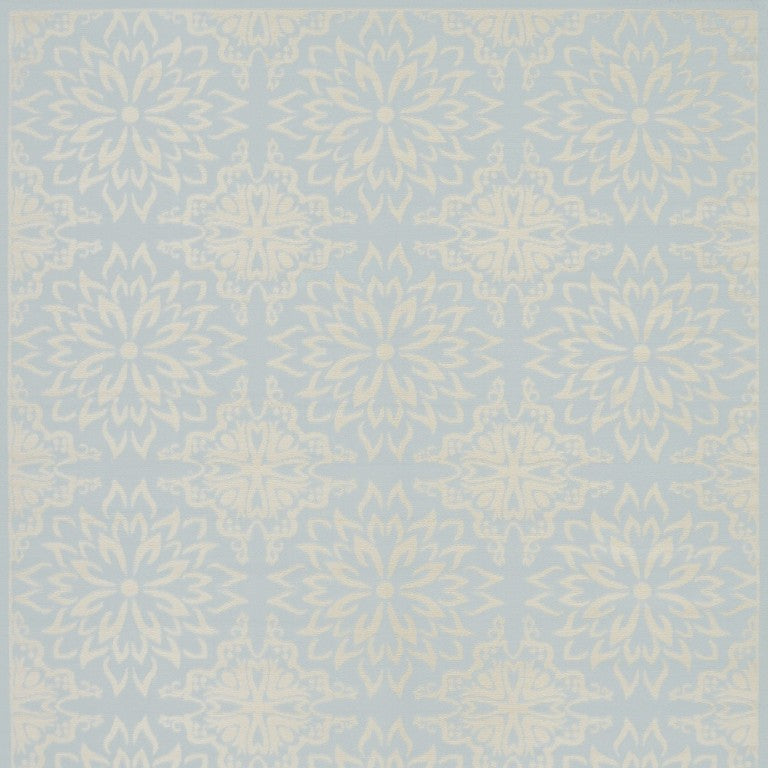 HomeRoots 8 Ft X 10 Ft Floral Power Loomed Area Rug Soft Low Pile for Living or Bedroom 522222