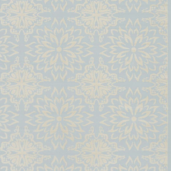 Homeroots 8' X 10' Light Blue Floral Power Loom Area Rug  Polypropylene 522222