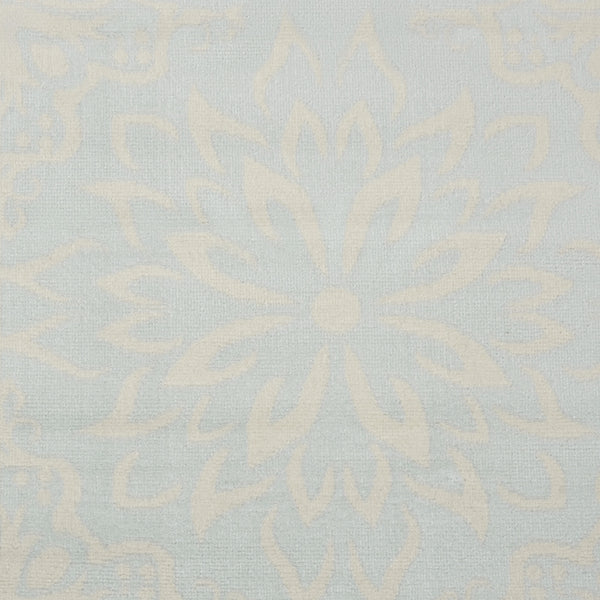 Homeroots 8' X 10' Light Blue Floral Power Loom Area Rug  Polypropylene 522222