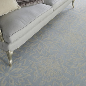 HomeRoots 6' Light Blue Floral Area Rug – Timeless Elegance for Living Rooms, Bedrooms, and Home Offices 8' X 10' Rectangle 522222