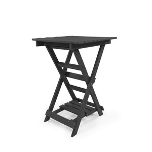 English Elm Summit Ridge Recycled Hdpe Outdoor Folding Bar Table Weather Resistant Eco Patio Black B2745P409715