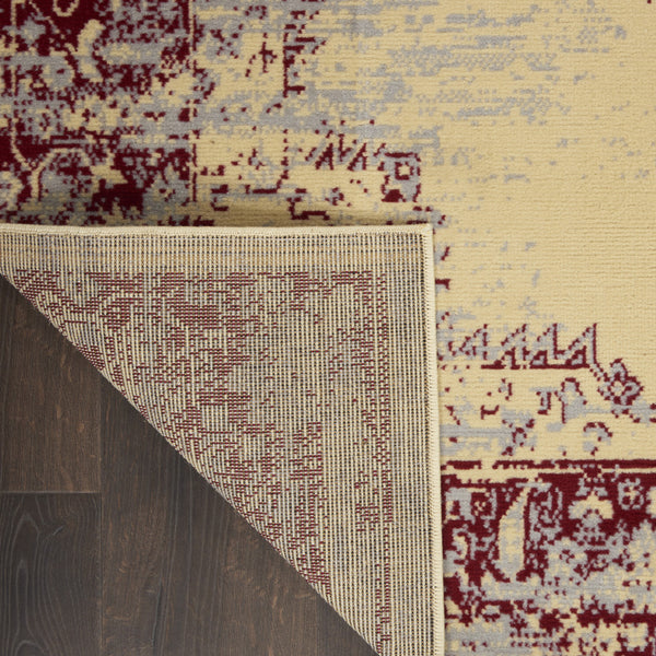 Homeroots 6' X 9' Cream Damask Power Loom Area Rug  Polypropylene 522248