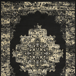 Homeroots 5' X 7' Cream Damask Power Loom Area Rug  Polypropylene 522252