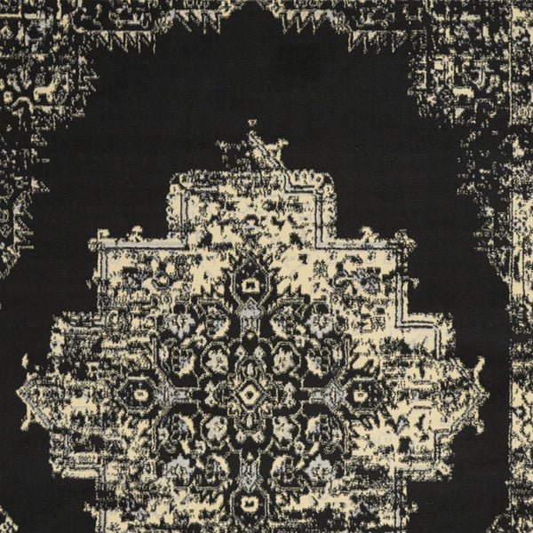 Homeroots 5' X 7' Cream Damask Power Loom Area Rug  Polypropylene 522252