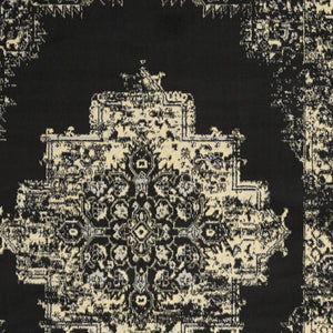 Homeroots 6' X 9' Cream Damask Power Loom Area Rug  Polypropylene 522255