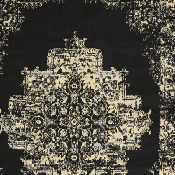 Homeroots 6' X 9' Cream Damask Power Loom Area Rug  Polypropylene 522255