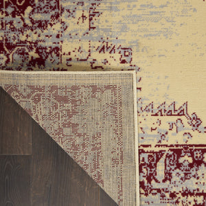 Homeroots 8' X 10' Cream Damask Power Loom Area Rug  Polypropylene 522257