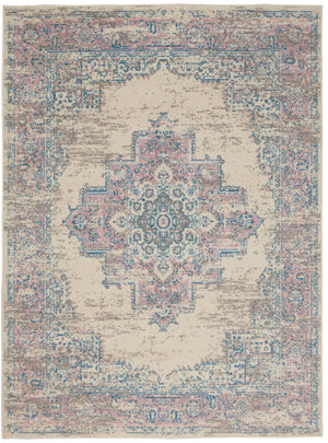 Homeroots 5' X 7' Pink Damask Power Loom Area Rug  Polypropylene 522265