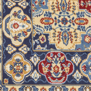 HomeRoots 7' Red Damask Area Rug - Elegant Power-Loomed Design for High-Traffic Spaces, Easy to Clean and Maintain 8' X 10' Rectangle 522273
