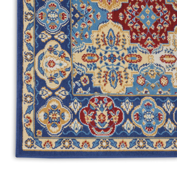 HomeRoots 7' Red Damask Area Rug - Elegant Power-Loomed Design for High-Traffic Spaces, Easy to Clean and Maintain 8' X 10' Rectangle 522273