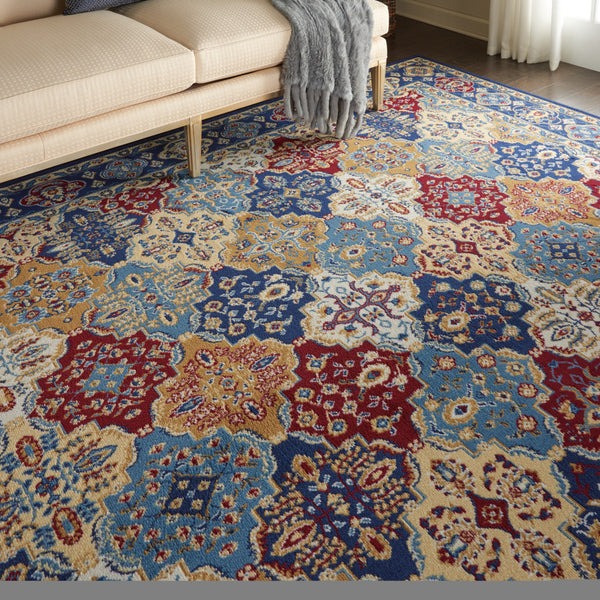 Homeroots 8' X 10' Red Damask Power Loom Area Rug  Polypropylene 522273