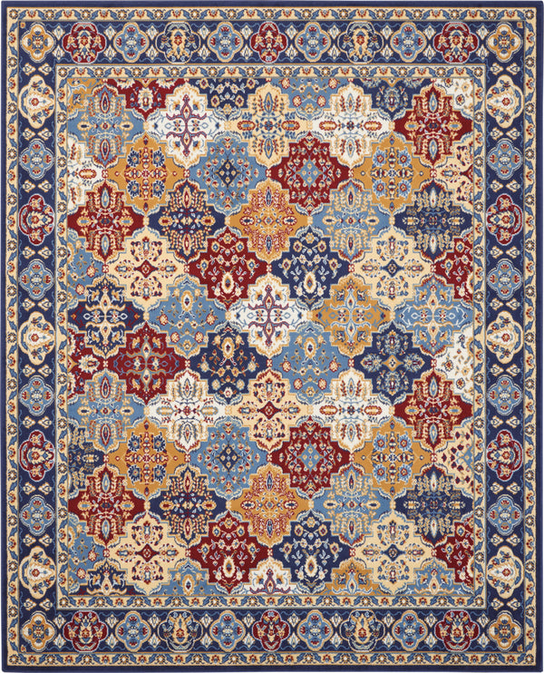 Homeroots 8' X 10' Red Damask Power Loom Area Rug  Polypropylene 522273