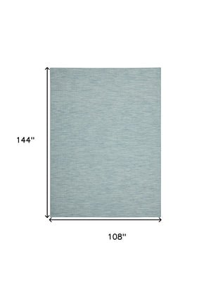 HomeRoots 9' X 12' Aqua Indoor Outdoor Area Rug - Stylish, Durable, and Weather-Resistant for Any Space! 522275
