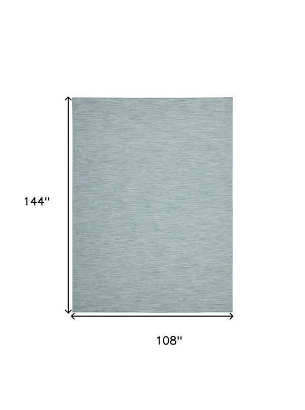 HomeRoots 9' X 12' Aqua Indoor Outdoor Area Rug - Stylish, Durable, and Weather-Resistant for Any Space! 522275