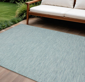 HomeRoots 9' X 12' Aqua Indoor Outdoor Area Rug - Stylish, Durable, and Weather-Resistant for Any Space! 522275