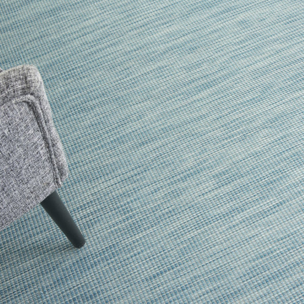 HomeRoots 9' X 12' Aqua Indoor Outdoor Area Rug - Stylish, Durable, and Weather-Resistant for Any Space! 522275