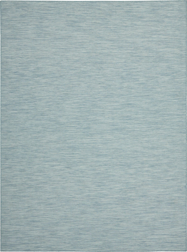 HomeRoots 9' X 12' Aqua Indoor Outdoor Area Rug - Stylish, Durable, and Weather-Resistant for Any Space! 522275