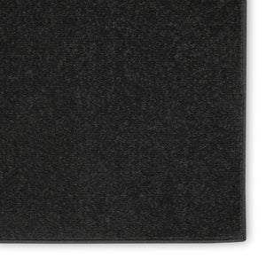 HomeRoots 8' X 11' Black Indoor Outdoor Area Rug - Durable, Easy-Care, Stylish for High-Traffic Spaces & More! 522278