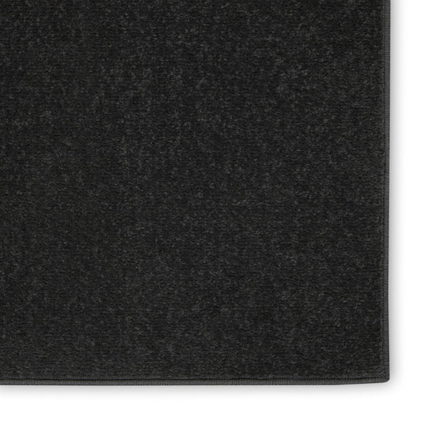 HomeRoots 8' X 11' Black Indoor Outdoor Area Rug - Durable, Easy-Care, Stylish for High-Traffic Spaces & More! 522278