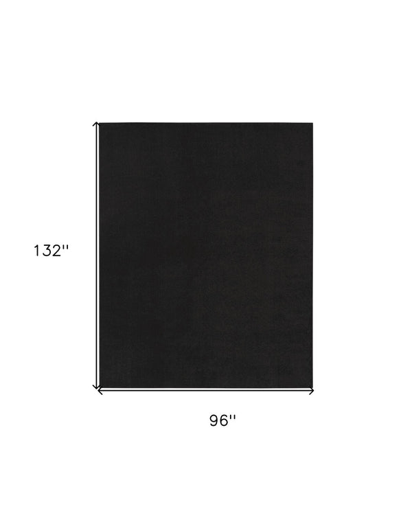 HomeRoots 8' X 11' Black Indoor Outdoor Area Rug - Durable, Easy-Care, Stylish for High-Traffic Spaces & More! 522278