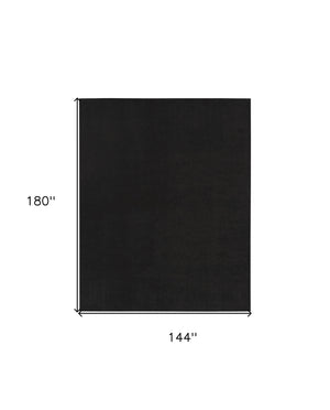 Homeroots 12' X 15' Black Indoor Outdoor Area Rug  Polypropylene 522279