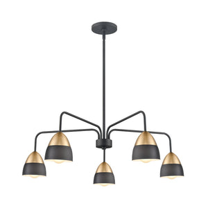 Milla 32'' Wide 5-Light Chandelier - Charcoal Black 52228/5 Elk Lighting