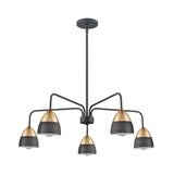 Milla 32'' Wide 5-Light Chandelier - Charcoal Black 52228/5 Elk Lighting