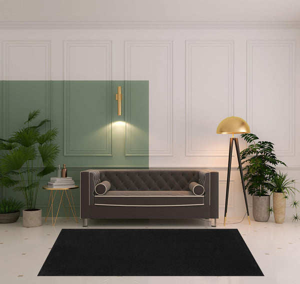 Homeroots 5' X 8' Black Power Loom Area Rug  Polypropylene 522280