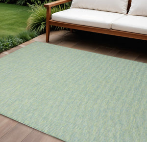 HomeRoots 9' Blue and Green Indoor Outdoor Area Rug - Durable, Stylish, and Low-Maintenance for Any Space! 522285