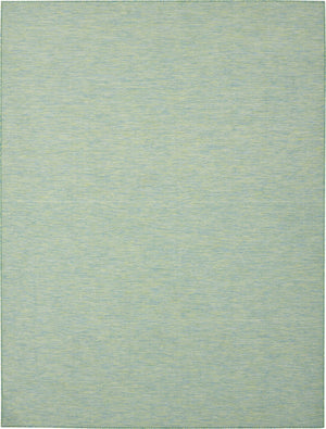 HomeRoots 9' Blue and Green Indoor Outdoor Area Rug - Durable, Stylish, and Low-Maintenance for Any Space! 522285