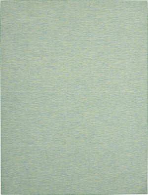 Homeroots 10' X 14' Blue And Green Indoor Outdoor Area Rug  Polypropylene 522286