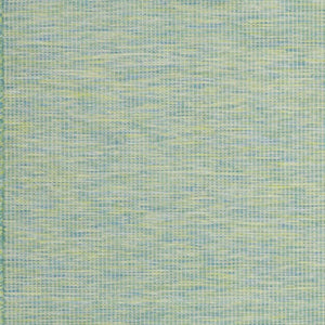 Homeroots 10' X 14' Blue And Green Indoor Outdoor Area Rug  Polypropylene 522286