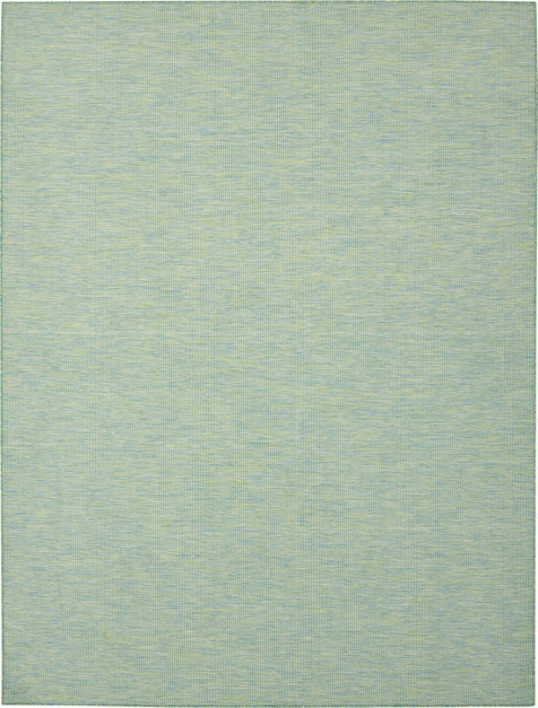 HomeRoots 10' Blue and Green Indoor Outdoor Area Rug - Durable, Vibrant, and Quick-Drying for Any Space! 522286