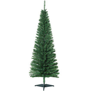 English Elm Christmas Pencil Tree 5 Foot Slim Artificial with 294 Branch Tips for Small Spaces T3971P415282