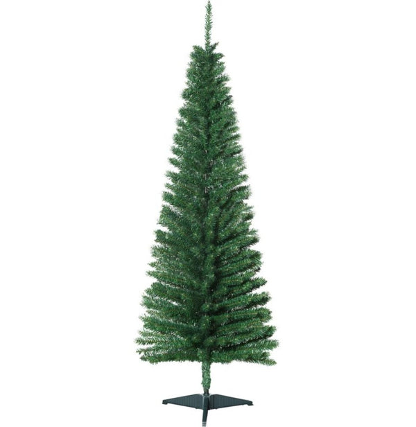 English Elm Christmas Pencil Tree 5 Foot Slim Artificial with 294 Branch Tips for Small Spaces T3971P415282