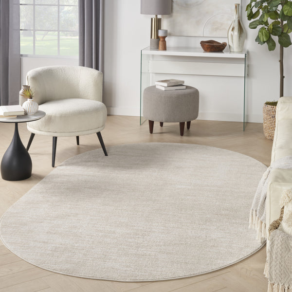 Homeroots Cream Power Loom Area Rug  Polypropylene 522300