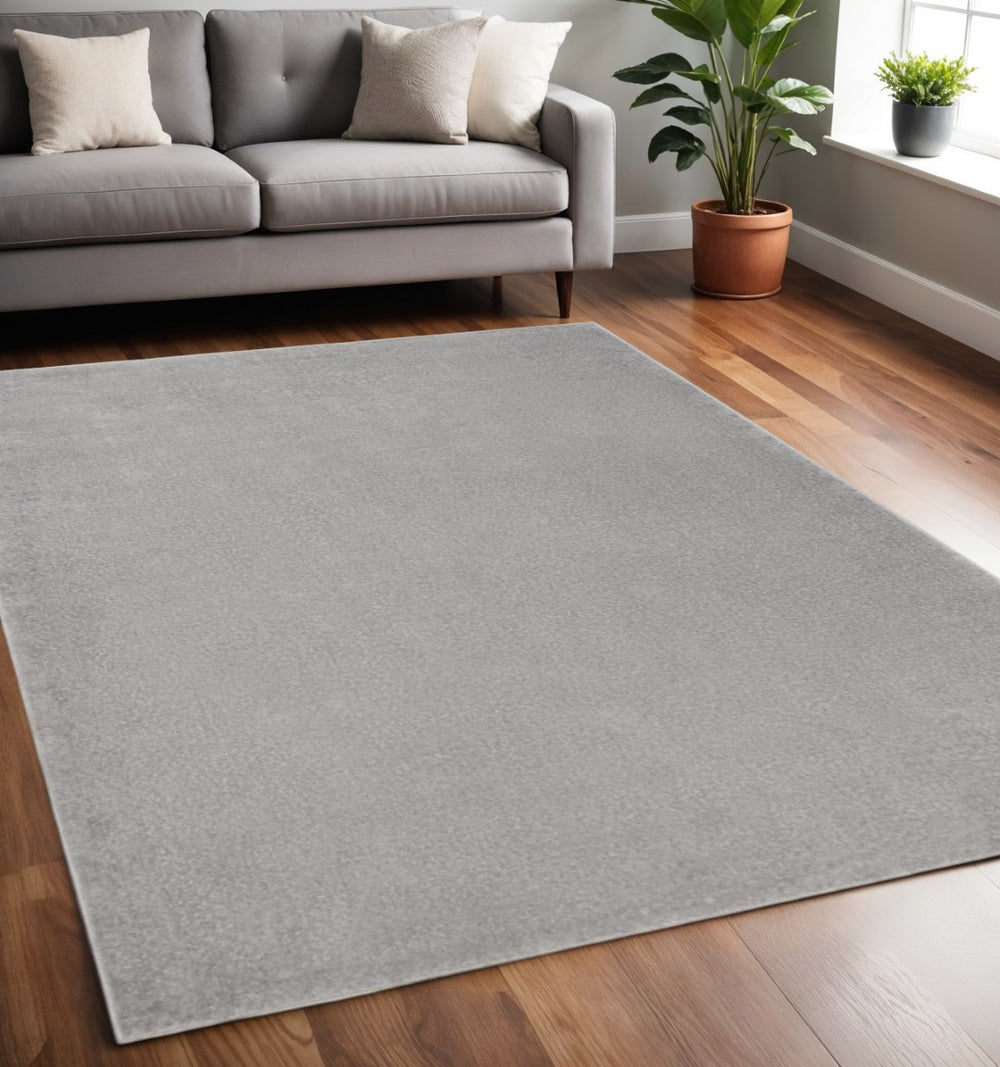 HomeRoots 5' X 8' Power Loomed Area Rug – Timeless Elegance for Any Room, Durable Design for Busy Households Gray 522313